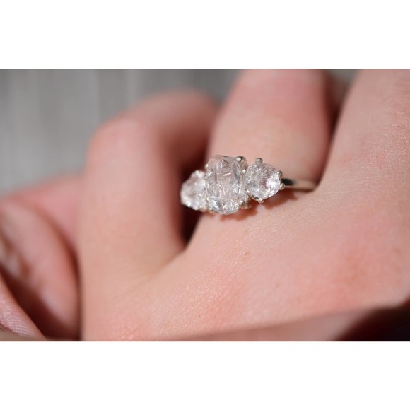 Engagement Ring, Raw Diamond Ring, Diamond Ring, uncut engagement ring, … - Picture 4 of 4